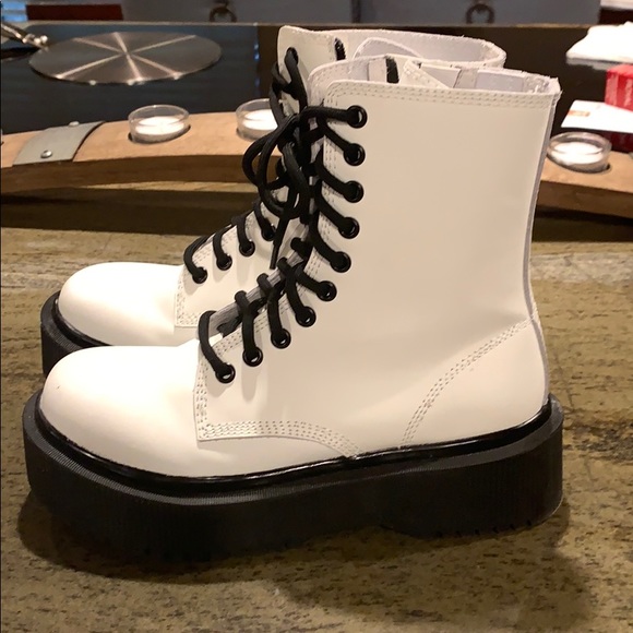 white platform jeffery campbell combat boots - Picture 2 of 2